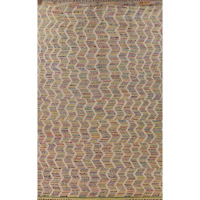 Moroccan Oriental Large Area Rug Hand-Knotted Wool Carpet - 9'4" x 14'10"