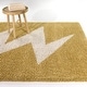 preview thumbnail 1 of 3, Faraday Kids Lightning Area Rug 4'4" x 6' - Yellow - Rectangle