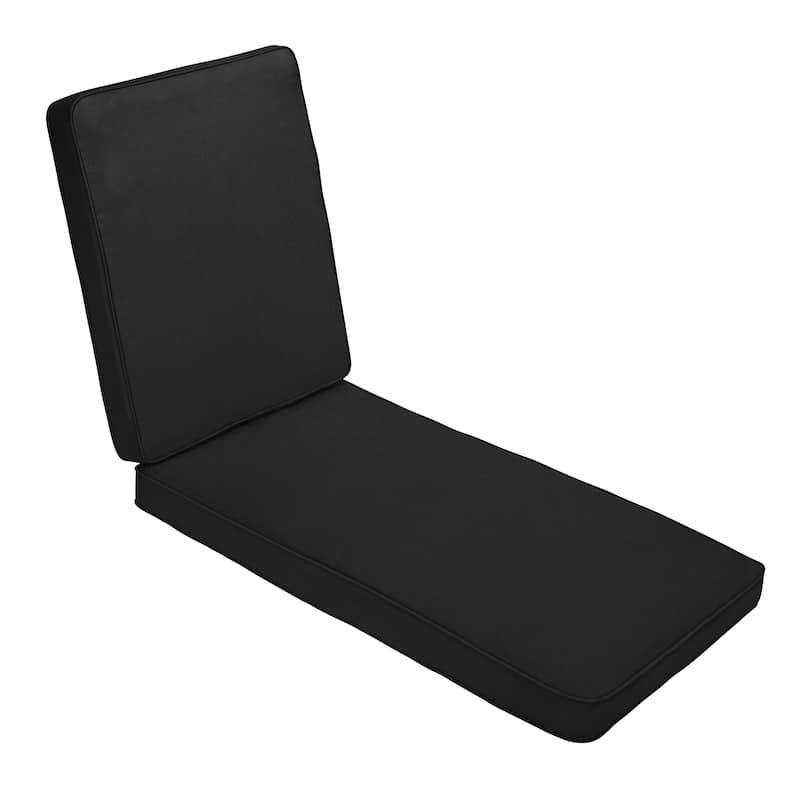 Sorra Home Sunbrella Indoor/Outdoor Chaise Lounge Cushion - 24"W x 73"L x 3"H