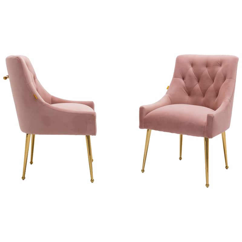 GZMR Tufted Velvet Upholstered Dinning Chairs (Set of 2)