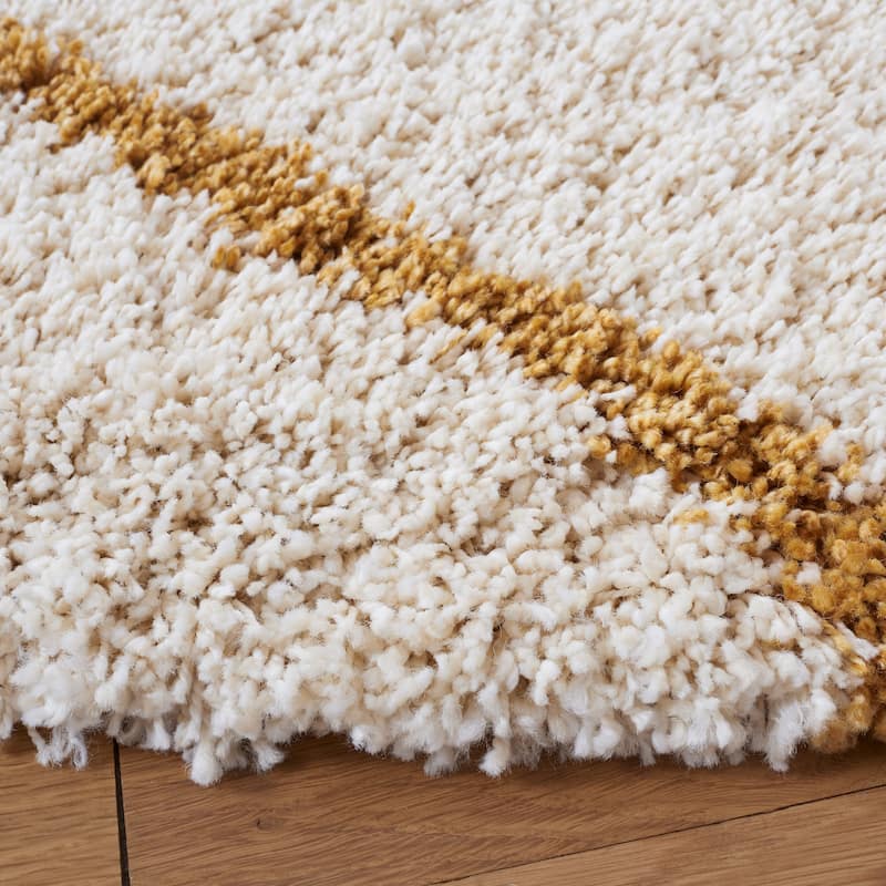 SAFAVIEH Hudson Shag Estella Diamond Trellis 2-inch Thick Rug