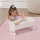 preview thumbnail 3 of 9, Badger Basket Doll Cradle with Bedding and Free Personalization Kit - White Rose - 21" x 13" x 12"