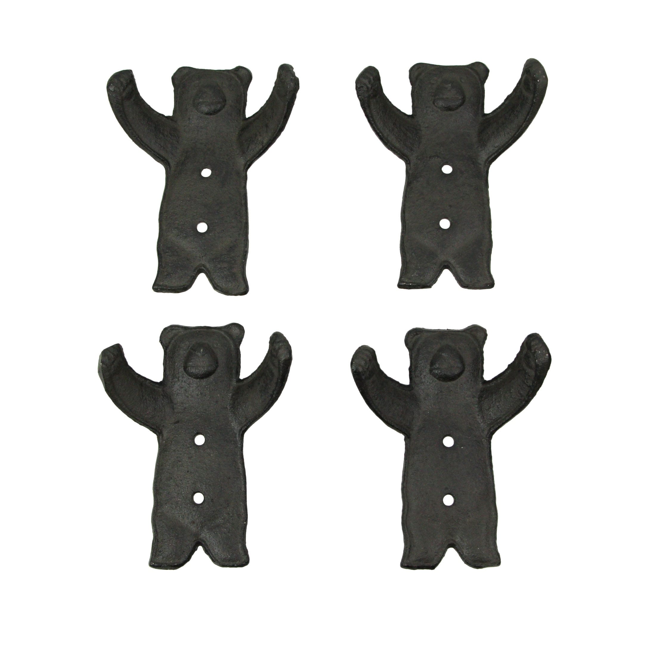 Cast Iron Bear Hug Wall Hook Coat Rack Towel Holder Decor (Set Of 4) - 4.75  X 3.75 X 1.5 inches - On Sale - Bed Bath & Beyond - 36264424