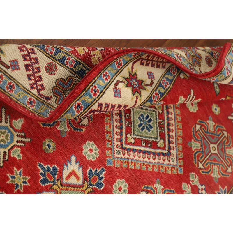 Kazak Accent Rug Hand-Knotted Wool Carpet - 3'10" x 5'11"