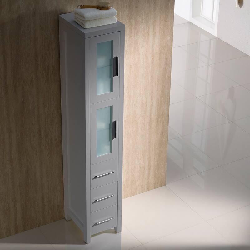 Fresca Torino 68-1/8" Plywood Free Standing Bathroom Linen Tower