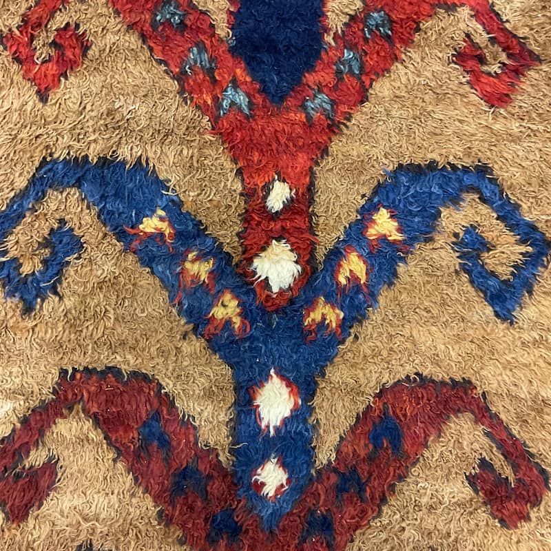 HERAT ORIENTAL Handmade Shag Wool Rug - 4'4" x 6'6"