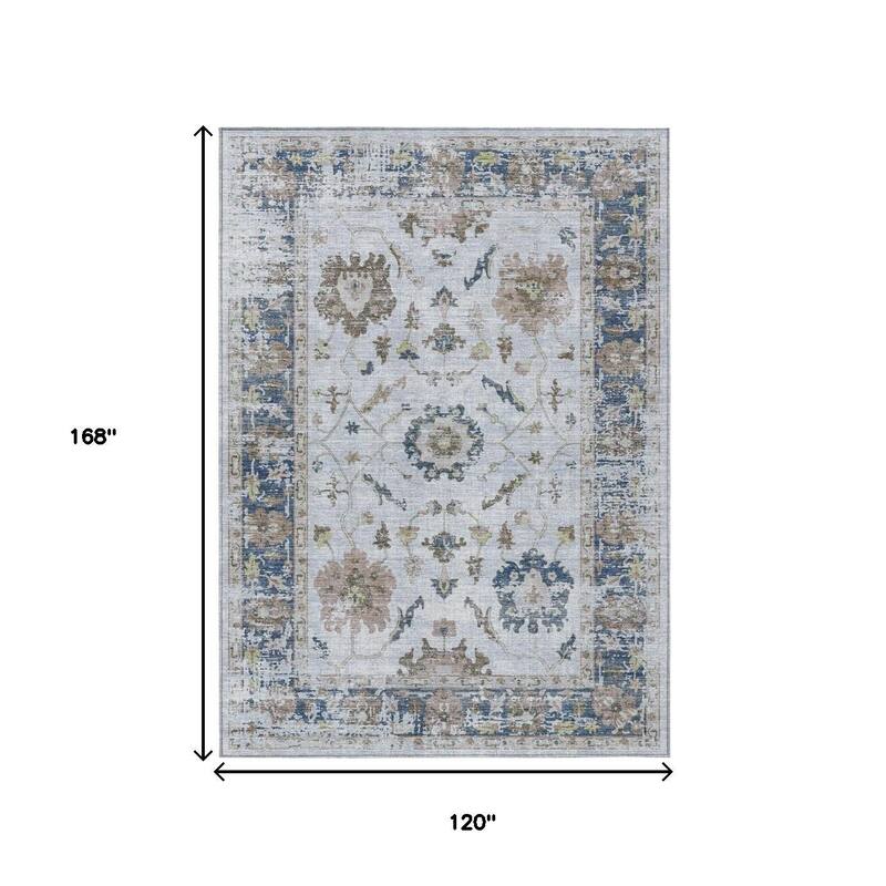HomeRoots Floral Traditional Rectangle Outdoor Rug