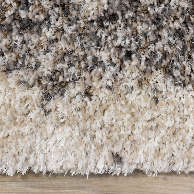 Lush Collection - Cream/Brown Abstract Luxury Rug