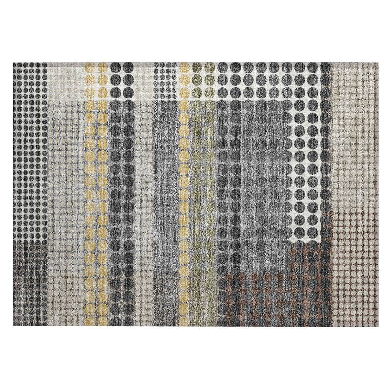 Machine Washable Indoor/ Outdoor Casual Dotty Chantille Rug