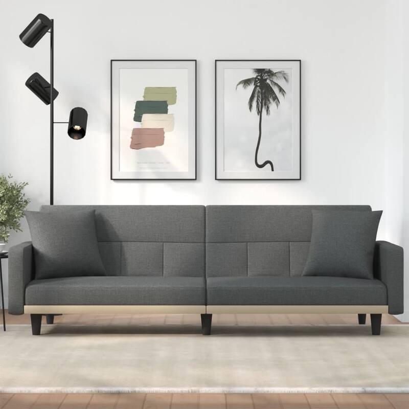 vidaXL Sofa Bed Loveseat Convertible Sofa Bed with Cushions for Studio Fabric - 86.6" x 35" x 27.6"