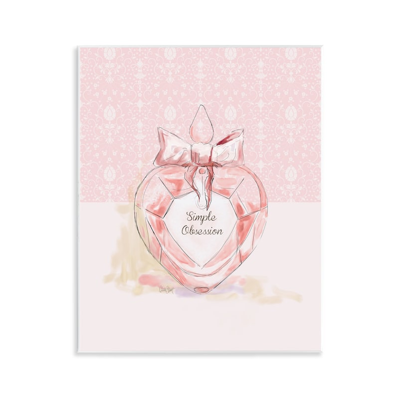 Stupell Simple Obsession Pastel Perfume Wall Plaque Art Design By Carol Robinson - 11 x 14