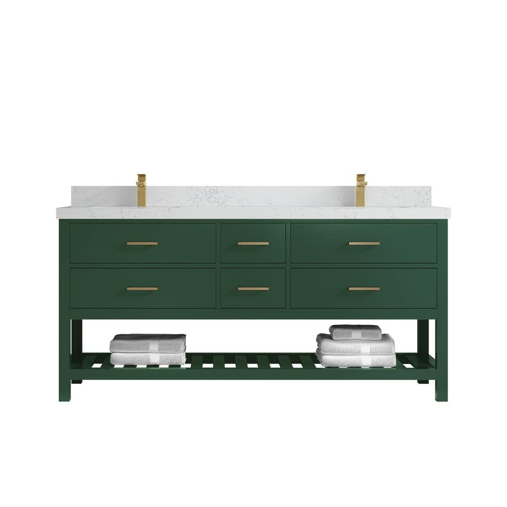 Willow Collections 72 in. W x 22 in. D Parker Double Sink Bathroom Vanity with Countertop