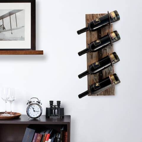 Metal and Wood Wine Rack by Twine - 8" x 23.75"