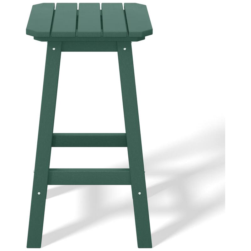 Laguna Hdpe All Weather Outdoor Patio 24" Square Counter Stool (Set Of 3)