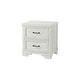 preview thumbnail 1 of 1, Foundry 2-Drawer Traditional Wood Nightstand, White Dove
