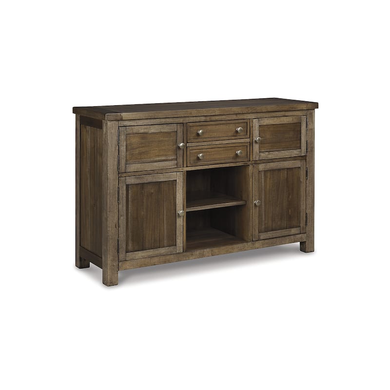 Signature Design by Ashley Moriville Grayish Brown 7-Piece Dining Package