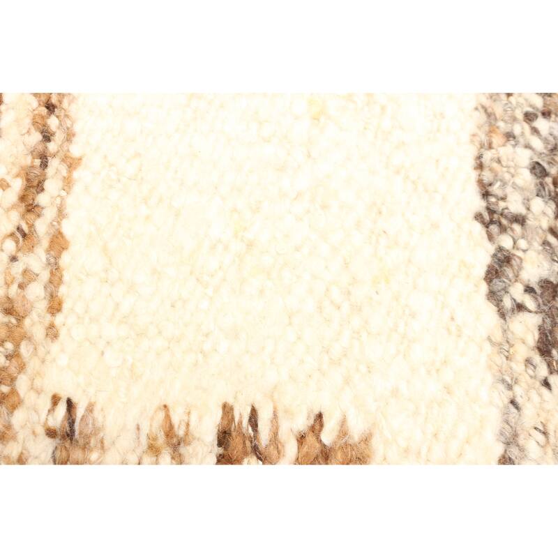 ECARPETGALLERY Braid weave Sienna Cream Wool Rug - 5'5 x 7'9