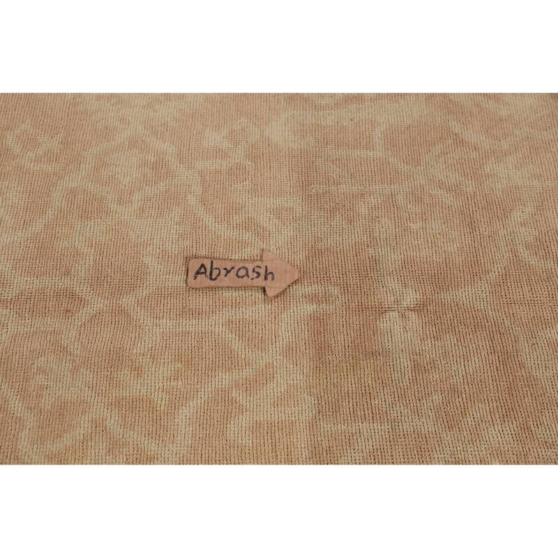 Hand Knotted Oriental 100% Wool Carpet Transitional All-Over Oranges & Rust Oushak Area Rug - 15' 7'' X 6' 8''