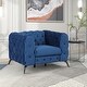 preview thumbnail 19 of 23, 40.5" Velvet Upholstered Accent Sofa, Single Sofa Chair with Button Tufted Back