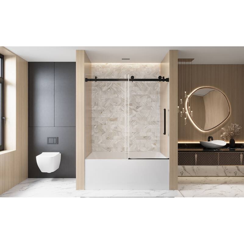 GDFStudio - Everett Frameless Single-Sliding Shower Door