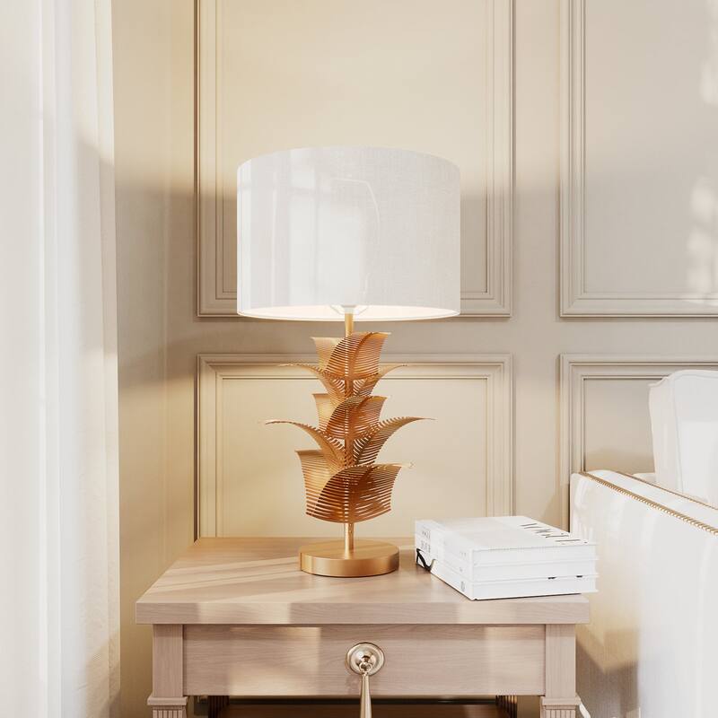 Acroma Demrul Table Lamp with Metal Leaves Rod - 1-light