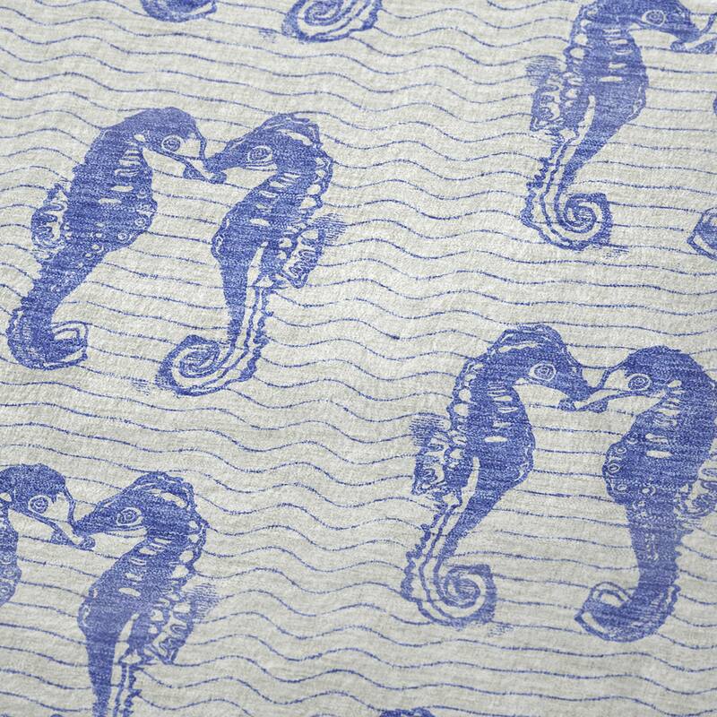 Premium Machine Washable ASB194 Sea Horse Sherpa Throw Blanket