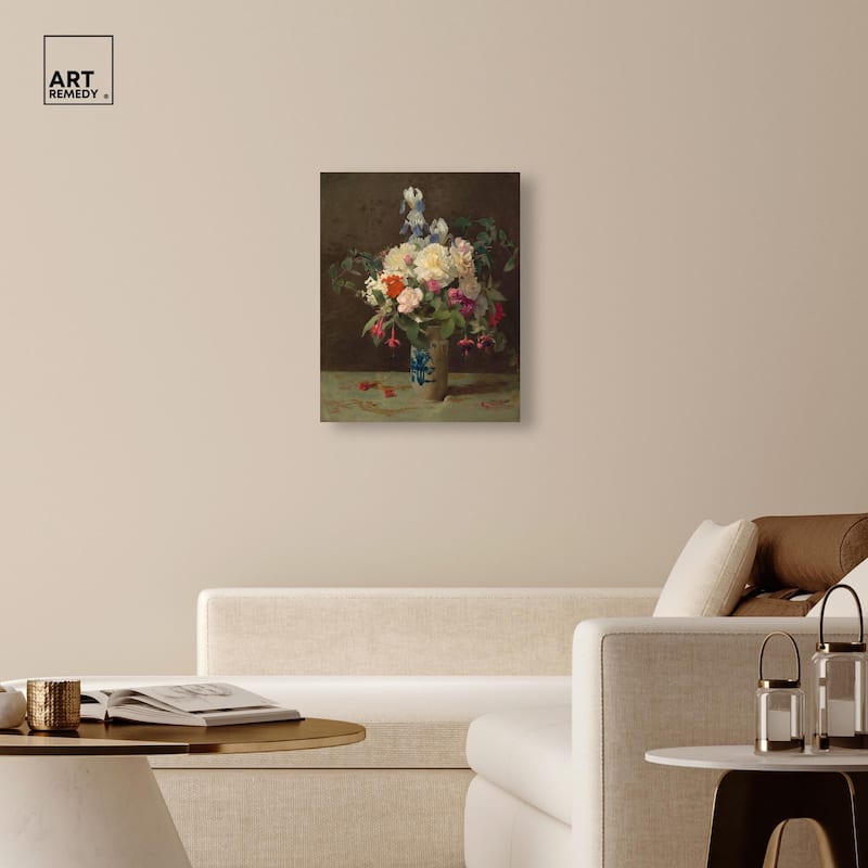 Lambdin Vase of Flowers Canvas by Art Remedy, Gallery Wrapped