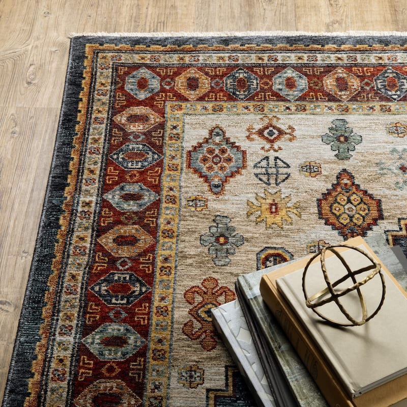 Style Haven Amelie Traditional Medallion Blue/ Multi Indoor Area Rug