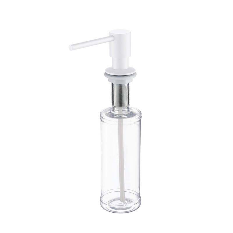 Kitchen Lead Free Solid B rass Construction Soap Dispenser - Matte White