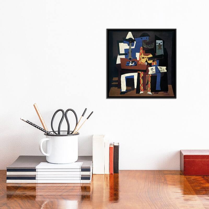 iCanvas "Three Musicians" by Pablo Picasso Framed Canvas Print