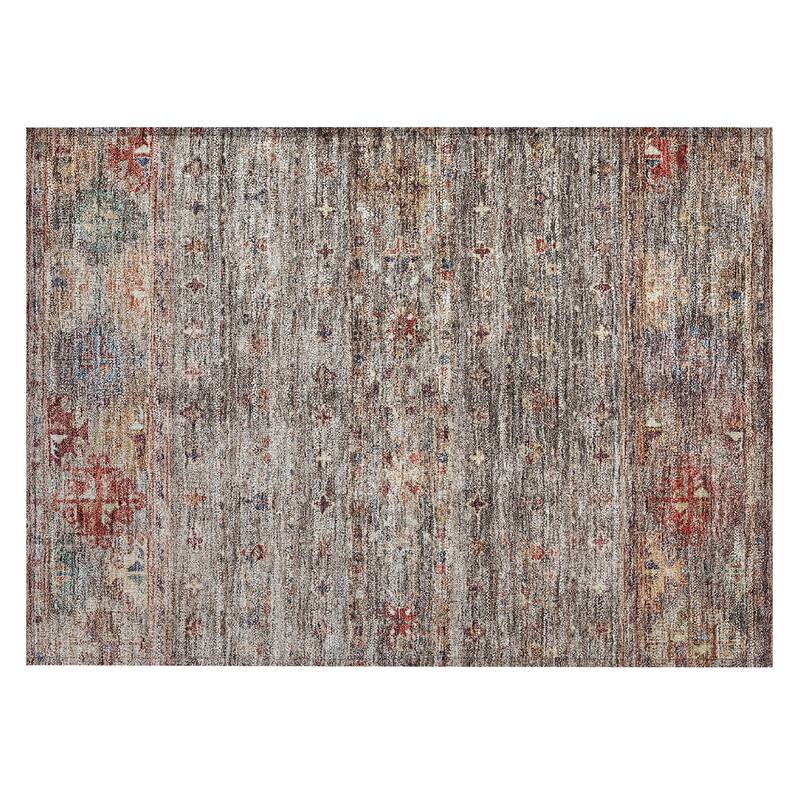 Machine Washable Indoor/ Outdoor Boho Moroccan Chantille Rug