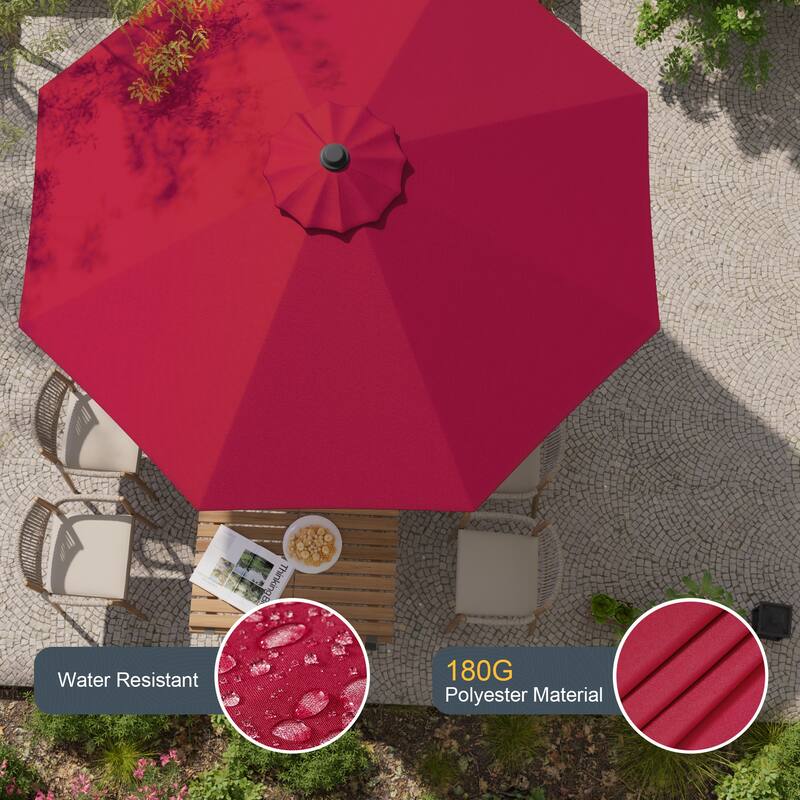 LIVOOSUN 9ft Patio Umbrella Outdoor Table Umbrella with Tilt and Crank