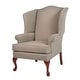 preview thumbnail 9 of 18, Elyse Wingback Accent Chair by Greyson Living beige
