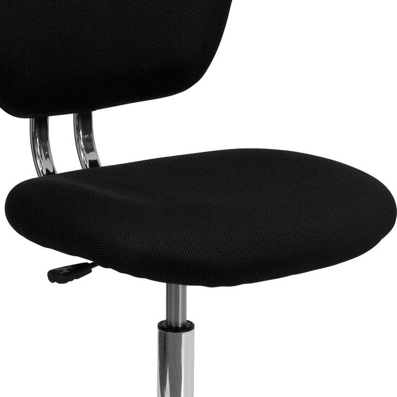 Mid-back Mesh Padded Swivel Task Office Chair with Chrome Base