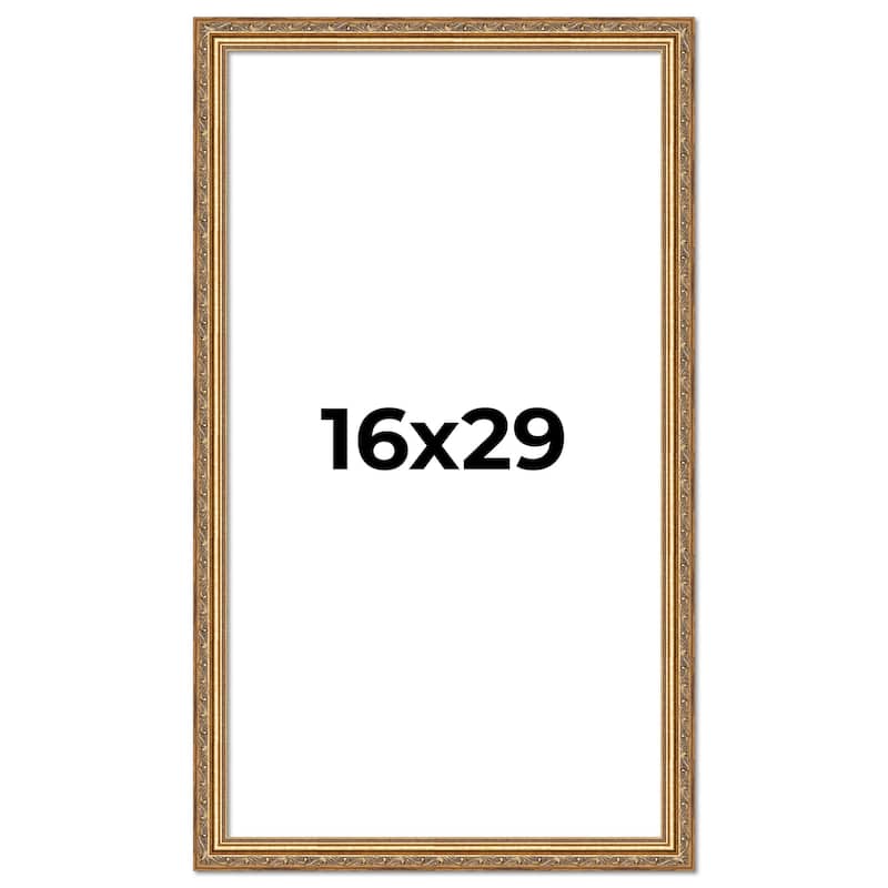 16x29 Frame Red Solid Wood Picture Frame Width 1.75 Inches | Interior Frame Depth 1 13/16 Inches