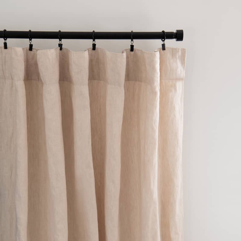 100% French Linen Window Curtain Set by BOKSER HOME