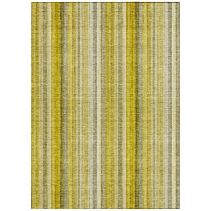 Almiro Stripe Weather Resistant Timeless Fusion Outdoor Rug