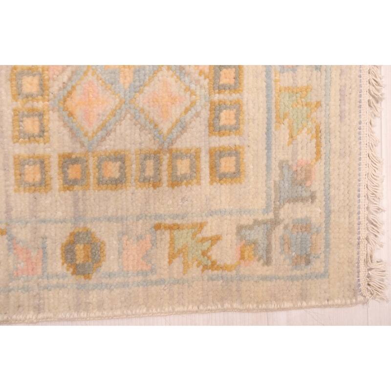 ECARPETGALLERY Hand-knotted Modern Oushak Beige Wool Rug - 10'2 x 14'0