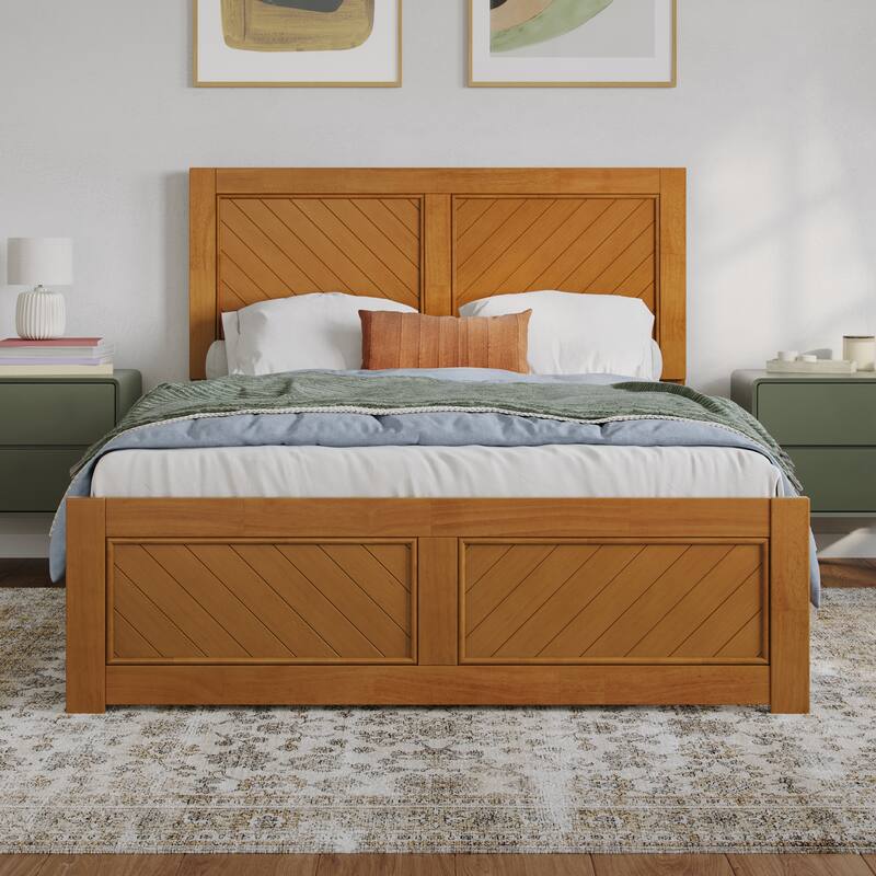 Berkshire Queen Low Profile Platform Bed with Matching Footboard