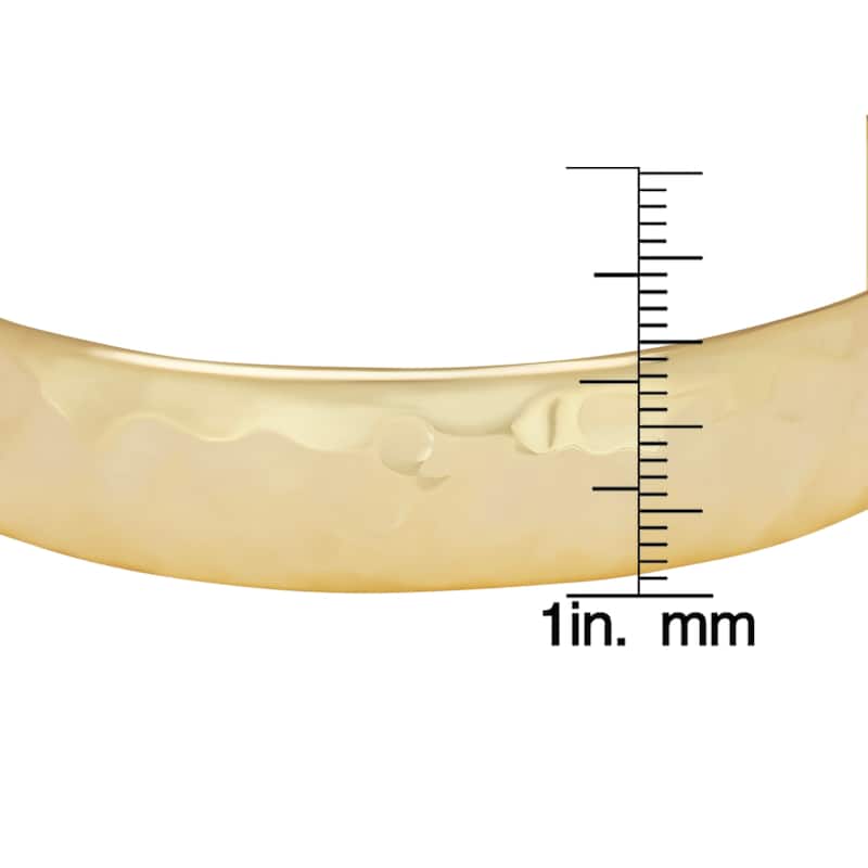 Victoria Townsend Yellow Gold Plated Smooth Textured Cuff Bracelet