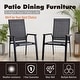 preview thumbnail 10 of 10, MAISON ARTS 7-Piece Outdoor Patio Dining Set, 1 Rectangle Table with a 1.57 Umbrella Hole & 6 Stackable Textilene Chairs
