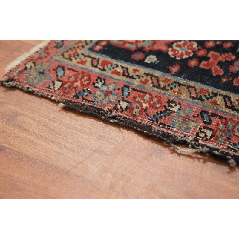 Hand Knotted Oriental 100% Wool Carpet Traditional Floral Red Heriz (serapi) Area Rug - 11' 5'' X 9' 7''