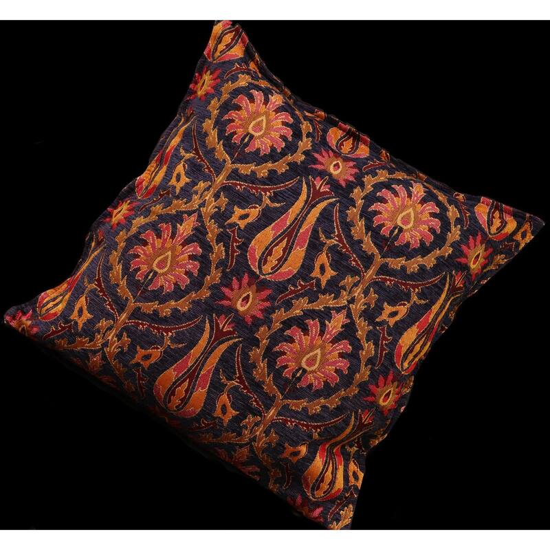Suzani Tulip Chenille Turkish Decorative Pillow