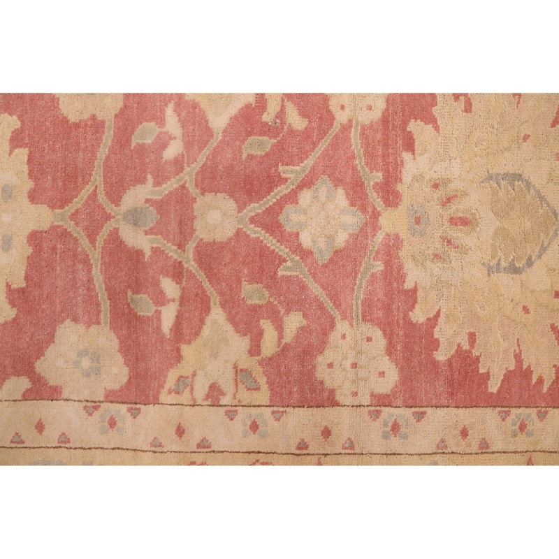 ECARPETGALLERY Hand-knotted Oushak Red Wool Rug - 10'1 x 13'9
