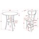 preview thumbnail 11 of 22, Irvi Traditional Rubberwood 3-Piece Barstool Counter Height Dining Set by Furniture of America