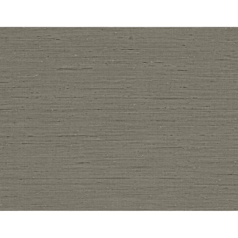 Seabrook Designs Seahaven Rushcloth Embossed Vinyl Unpasted Wallpaper - 27 in. W x 27 ft. L - Black Pepper