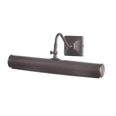 Leo 2 Light Large Picture Light in Dark Bronze - 5.5"h x 14"w x 8"d