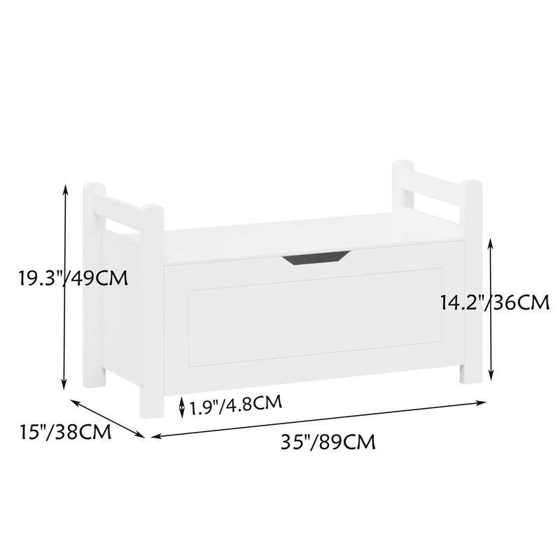 Kids Box Chest Storage with FlipTop Lid/Safety Hinge, Toy