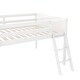 preview thumbnail 7 of 9, Full Size Wood Low Loft Bed with Convertible Ladder and Full-Length Guardrails, Ladder Can Be Placed on the Left or Right