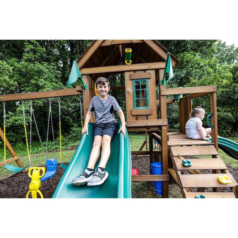 Swing-N-Slide Super Knightsbridge Wood Outdoor Swing Set